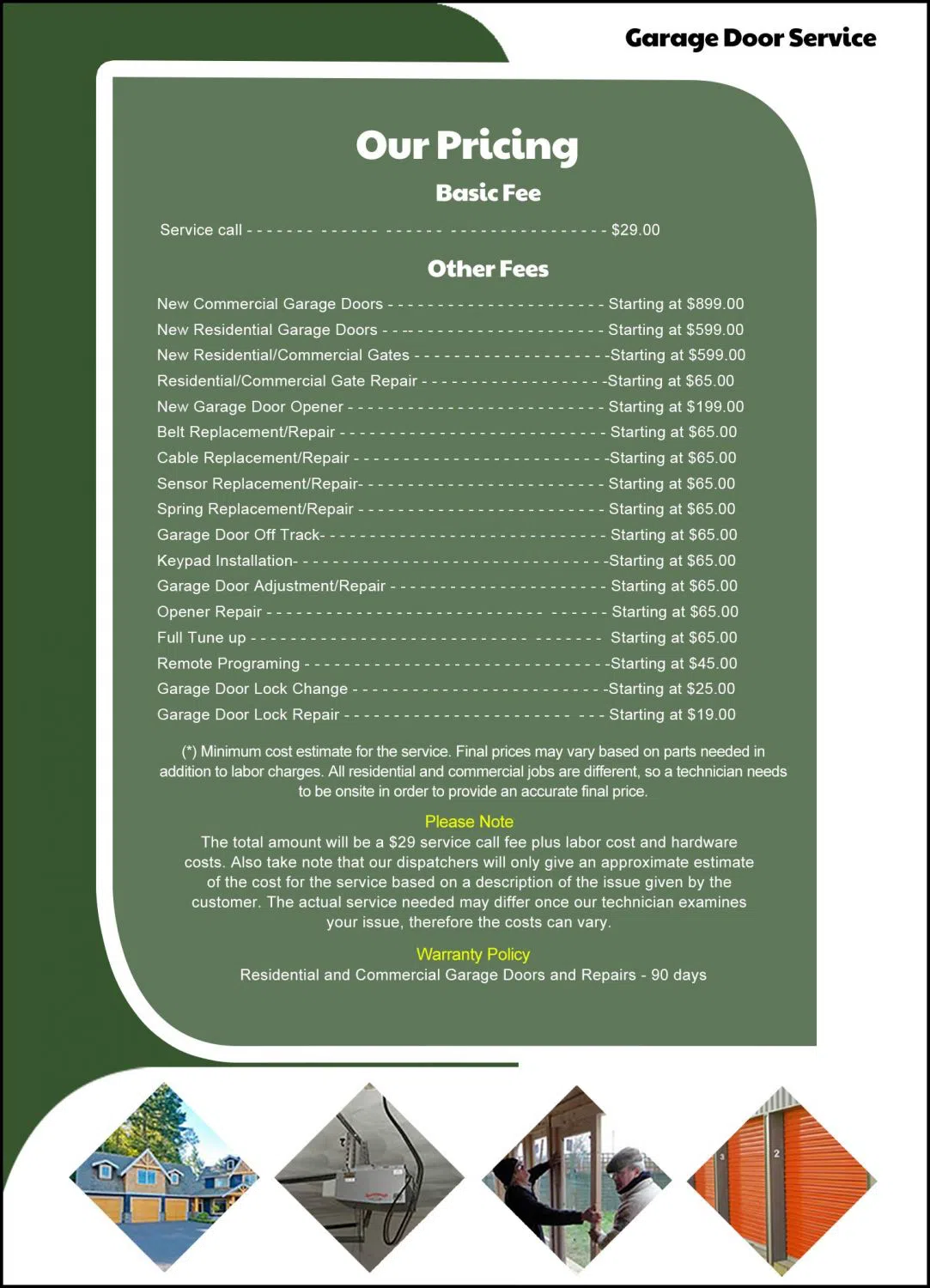 Metro Garage Doors Glendale, AZ 877-453-5241